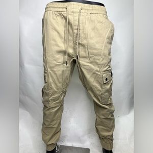 WESC Pants Cargo Slim Utility Jogger khaki Large Mens